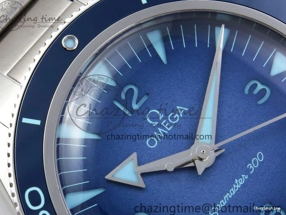0103 Seamaster 300 Heritage VSF 1:1 Best Edition Blue Dial on SS Bracelet A8912 Super Clone Packable 7716